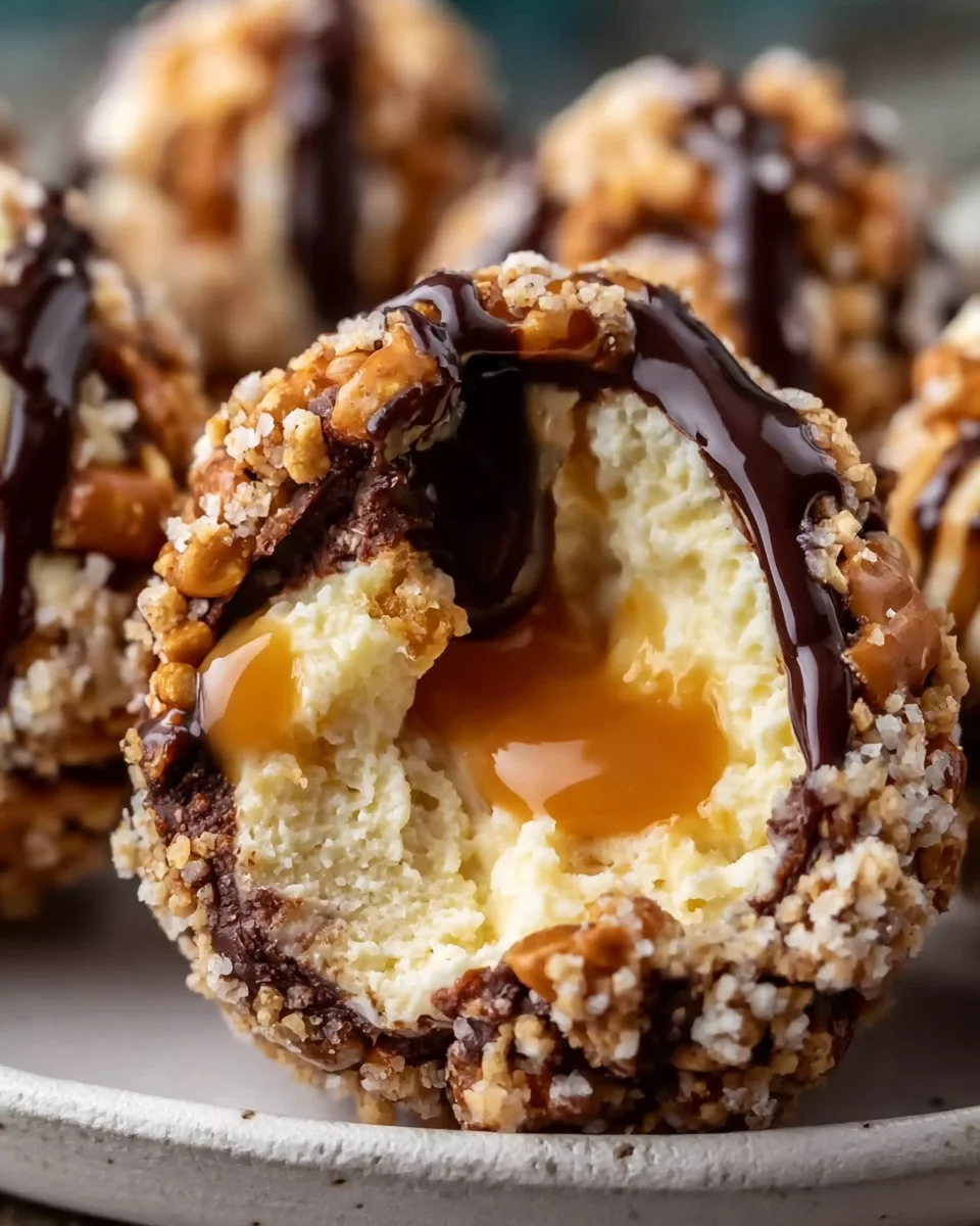 Salted Caramel Pretzel Cheesecake Balls Recipe
